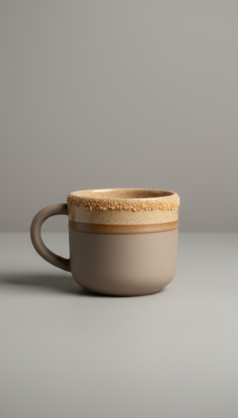 Specialty pre-rimmed cup for sweet drinks