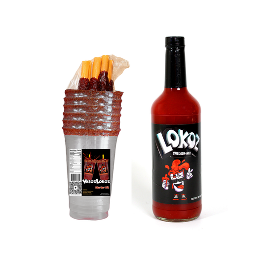Krazy Kupz Michelada Fiesta Kit | Party Cups | Michelada Mix 25oz