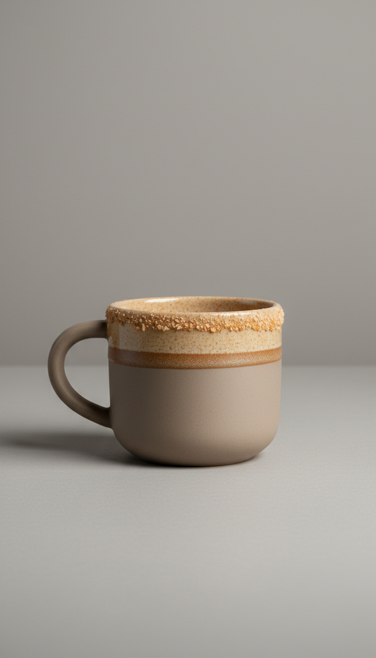 Specialty pre-rimmed cup for sweet drinks