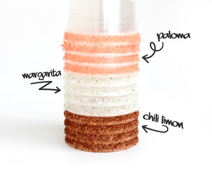 VasozLokoz Cocktail Flavored Salt Rimmed Cups | 12 cups (24 oz)