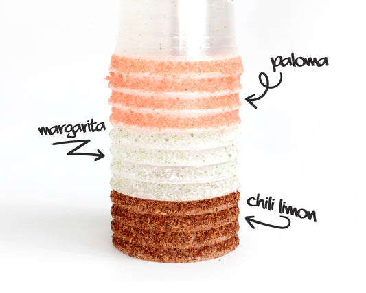 VasozLokoz Cocktail Flavored Salt Rimmed Cups | 12 cups (24 oz)