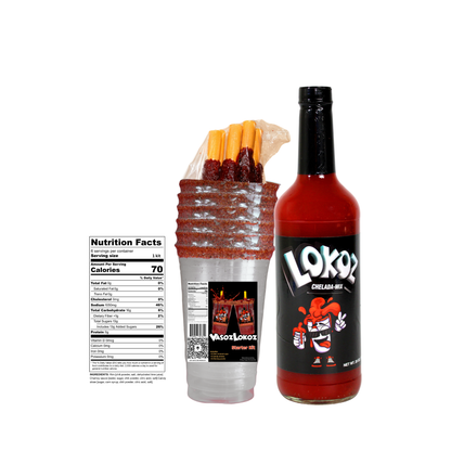 Krazy Kupz Michelada Fiesta Kit | Party Cups | Michelada Mix 25oz