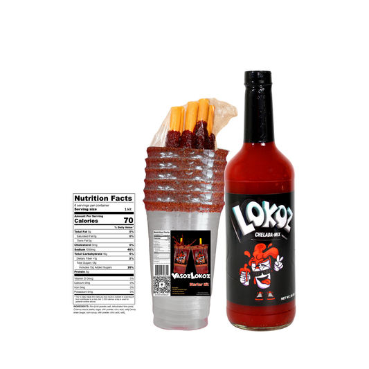 Krazy Kupz Michelada Fiesta Kit | Party Cups | Michelada Mix 25oz